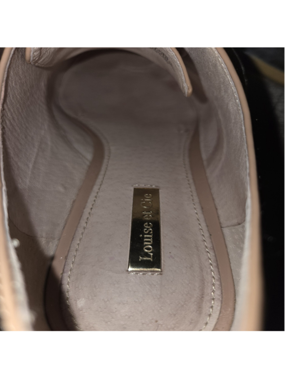 Women's Louise et Cie Beige Patent Leather Lace-Up Flats Size 9.5 - Picture 9 of 12